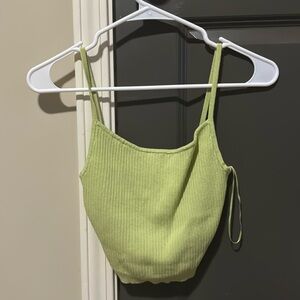 Green tank top slightly cropped. Price is negotiable